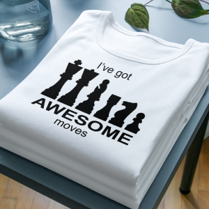 aweome moves chess t-shirt